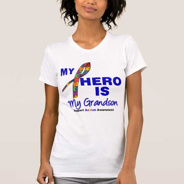 Camiseta El autismo mi héroe es mi nieto (Anverso)