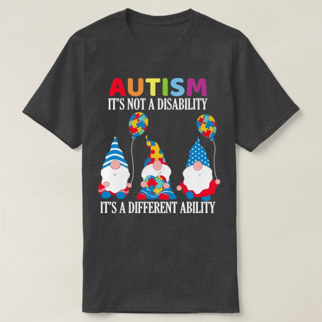 Camiseta El Autismo No Es Una Discapacidad, Es Una Habilida (Diseño del anverso)