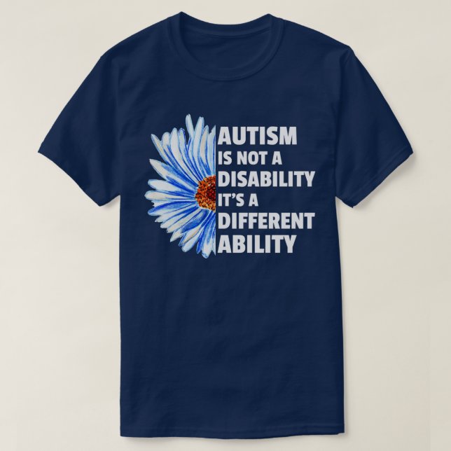 Camiseta el autismo no es una discapacidad itx27 es una enf (Diseño del anverso)