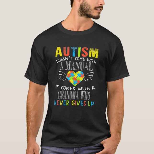 Camiseta El autismo no viene con un autismo manual de la ab (Anverso)