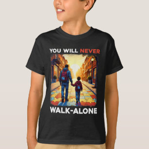 Camiseta El autismo papá apoya solo el rompecabezas que nun