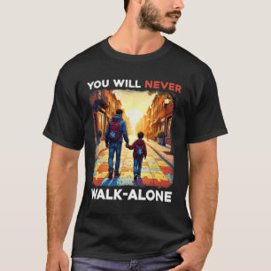 Camiseta El autismo papá apoya solo el rompecabezas que nun
