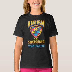 Camiseta El autismo personalizado es mi nombre de equipo de
