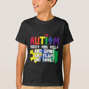 Camiseta El Autismo Rodea Los Giros Y Giros