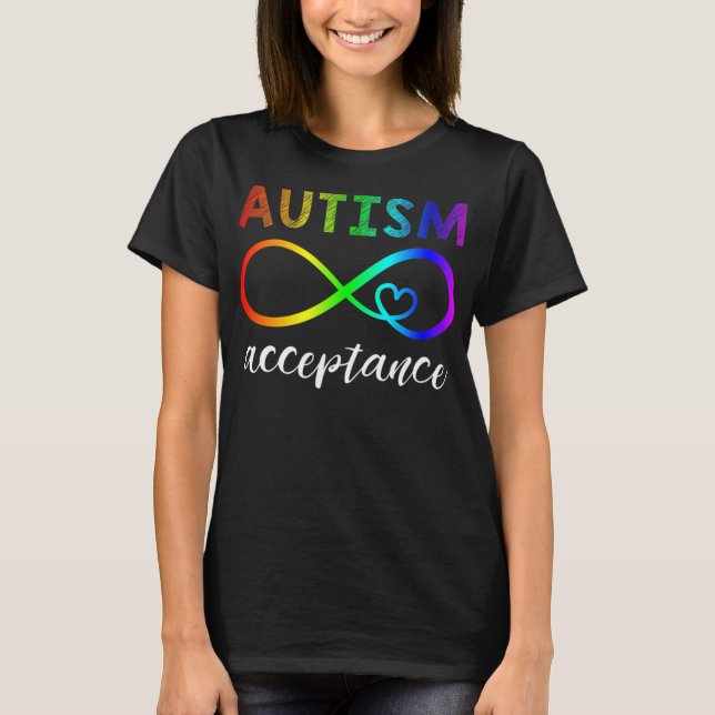 Camiseta El autismo rojo esconde la aceptación del autismo  (Anverso)