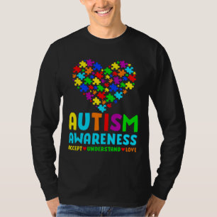 Camiseta El autismo rompe el amor al corazón y acepta enten