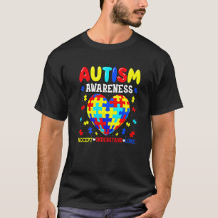 Camiseta El autismo rompe el amor al corazón y acepta enten