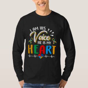 Camiseta El Autismo Rompe El Corazón De La Pieza Soy Su Voz