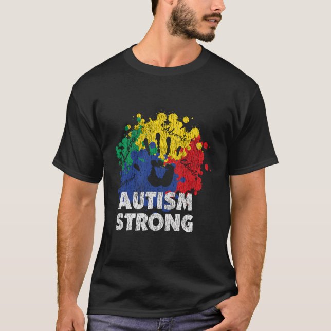 Camiseta El autismo se enorgullece de una fuerte conciencia (Anverso)