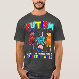 Camiseta El autismo ve el mundo desde un ángulo diferente