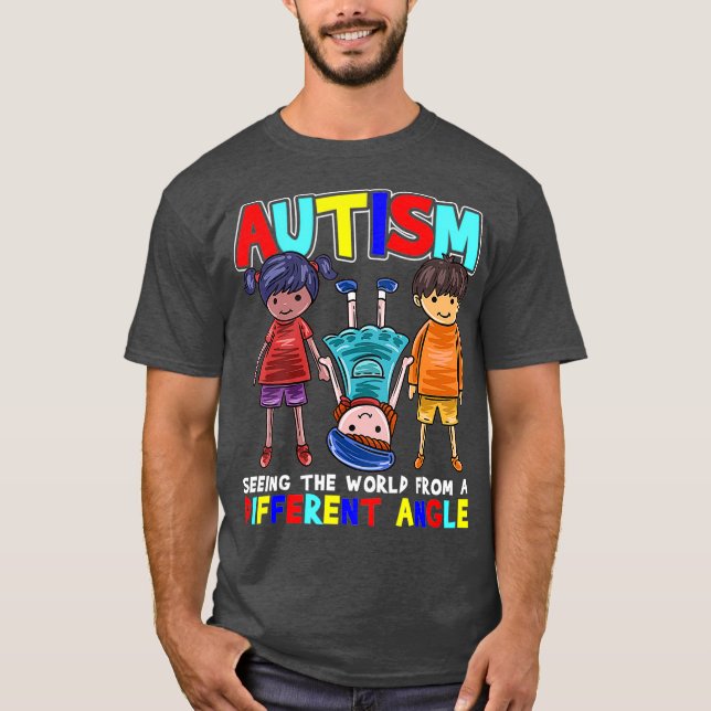 Camiseta El autismo ve el mundo desde un ángulo diferente (Anverso)