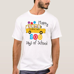 Camiseta El autobús escolar celebra 100 días