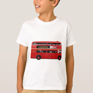 Camiseta El autobús rojo del autobús de dos pisos de