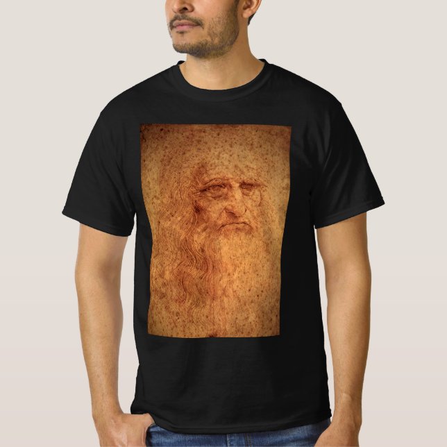 Camiseta El autorretrato y arte renacentista de Leonardo da (Anverso)