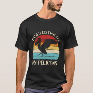 Camiseta El Ave Pelicano Vintage Distrado Fácilmente Por El