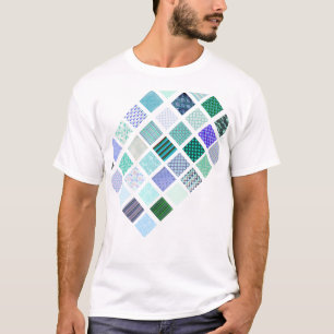 Camiseta El azul ajusta el modelo de mosaico