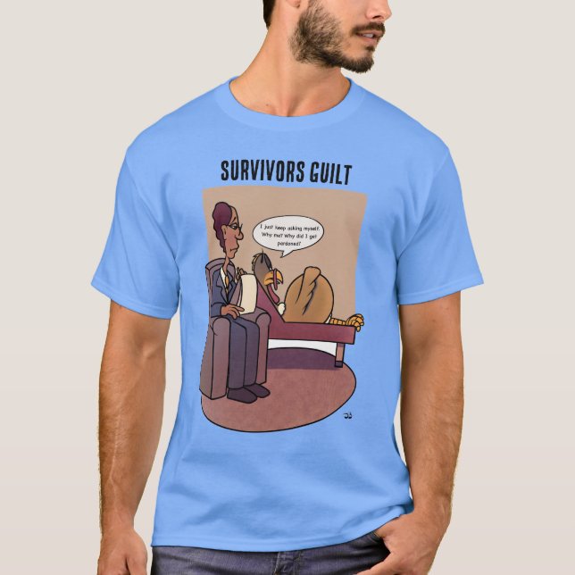 Camiseta El azul de la culpa de un sobreviviente (Anverso)