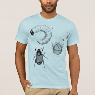 Camiseta El azul de los insectos y de los escarabajos semi