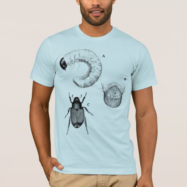 Camiseta El azul de los insectos y de los escarabajos semi (Anverso)