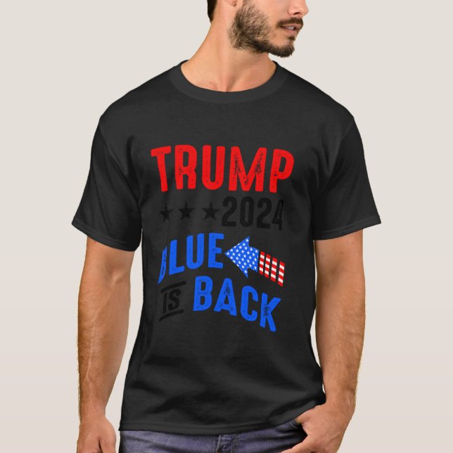 Camiseta El azul de Trump 2024 está de vuelta con el regres (Anverso)