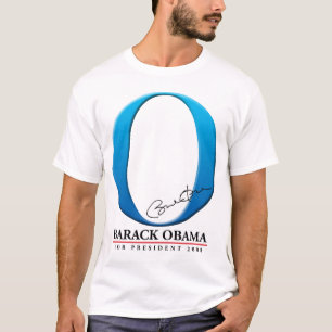 Camiseta El azul grande O - Barack Obama para el presidente