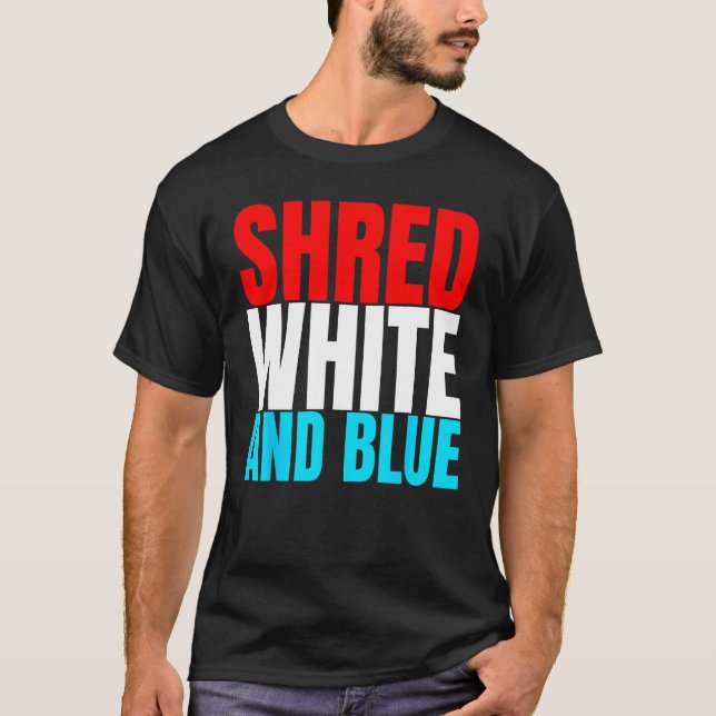 Camiseta El azul y el blanco rojo son ejercicios de elevaci (Anverso)