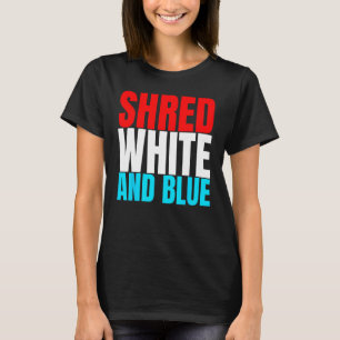 Camiseta El azul y el blanco rojo son ejercicios de elevaci