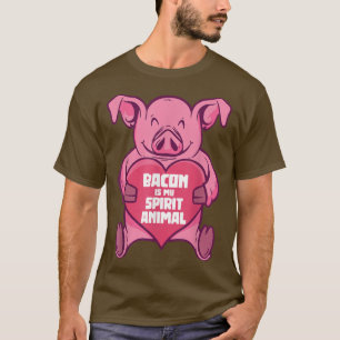 Camiseta El Bacon Porcino Es Mi Espíritu Animal Gracioso Ce