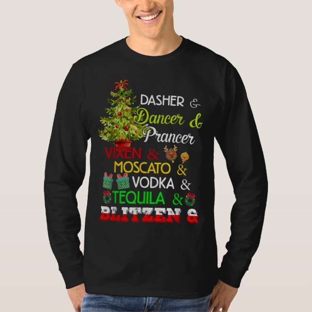 Camiseta El bailarín de Dasher Prancer Vixen Moscow Vodka T (Anverso)