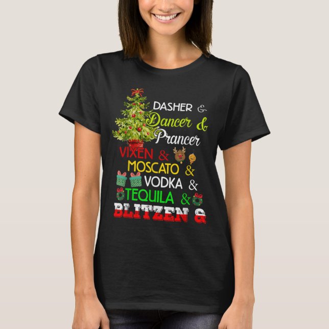 Camiseta El bailarín de Dasher Prancer Vixen Moscow Vodka T (Anverso)