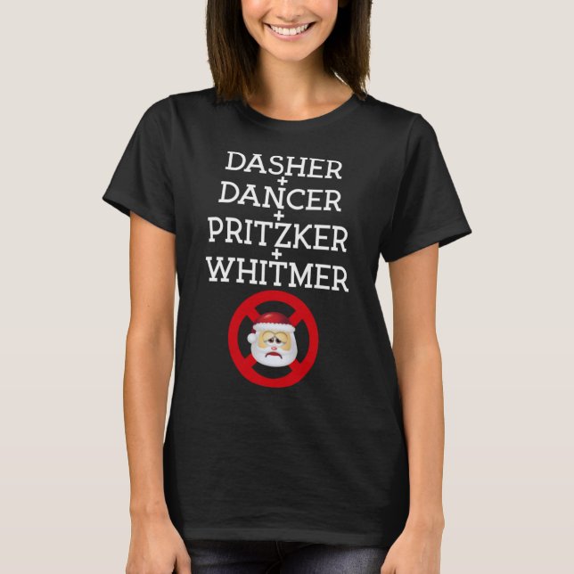 Camiseta El bailarín de Dasher Pritzker y los Navidades Whi (Anverso)