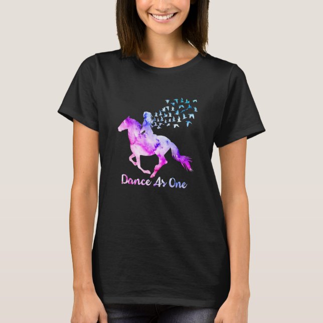 Camiseta El baile de caballos como uno para Chicas y mujere (Anverso)