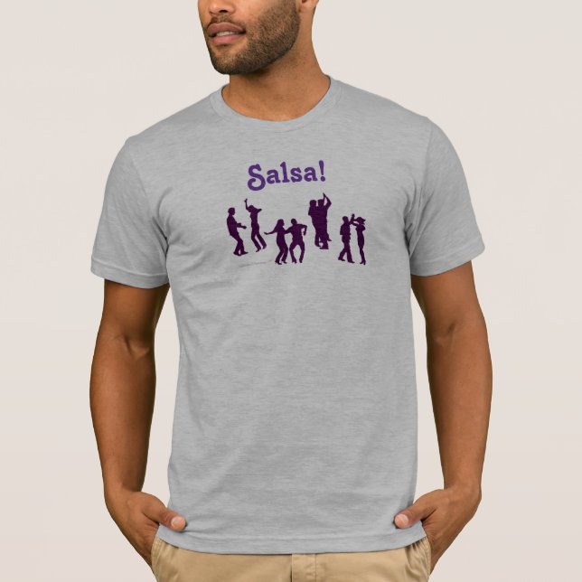 Camiseta El baile de la salsa presenta las siluetas de (Anverso)