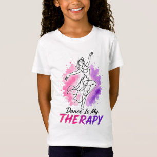 Camiseta El baile es mi terapia Diseño de acuarela de baila