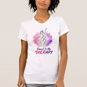 Camiseta El baile es mi terapia Diseño de acuarela para bai
