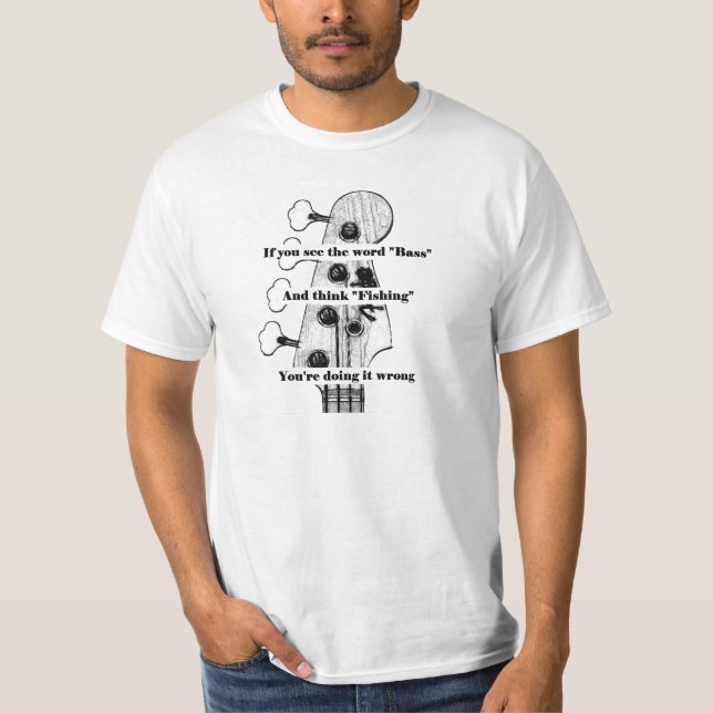 Camiseta El bajo no es un pescado (Anverso)