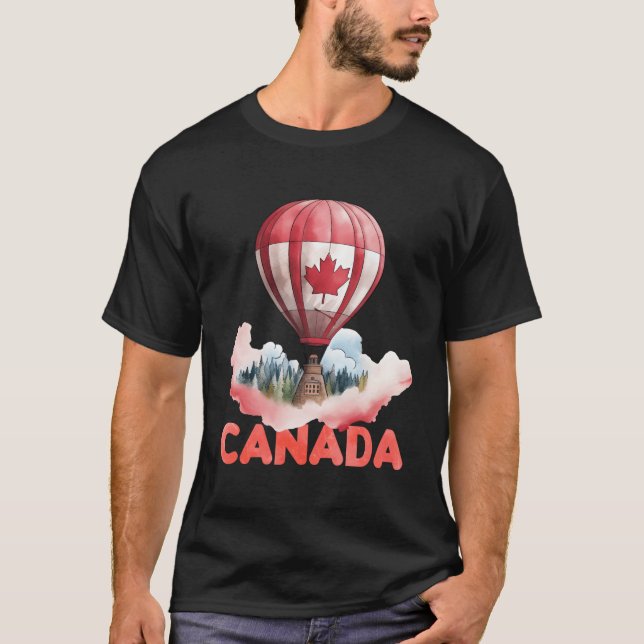 Camiseta El Balón De Aire Caliente Canadiense Es Un Camisón (Anverso)