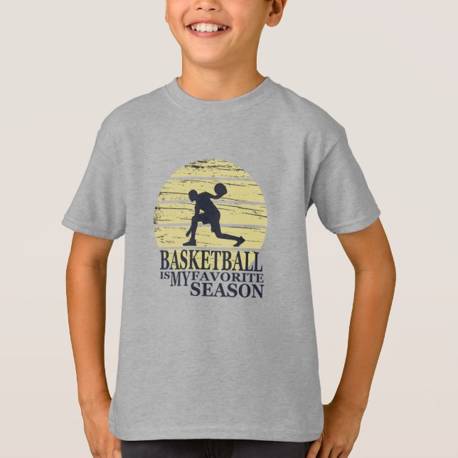 Camiseta el baloncesto es mi estación favorita, el atardece (Anverso)