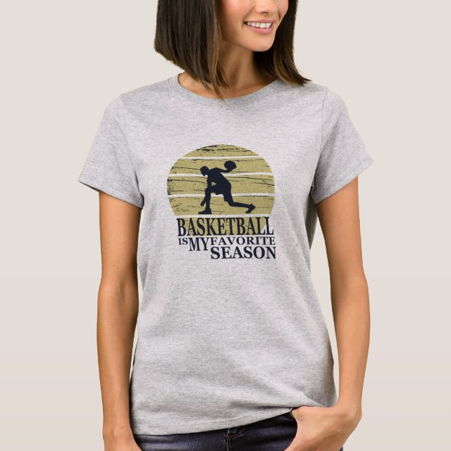Camiseta el baloncesto es mi estación favorita, el atardece (Anverso)