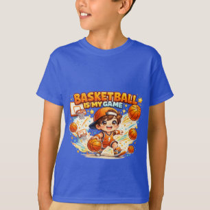 Camiseta El Baloncesto Es Mi Juego   Diseño Deportivo Kawai