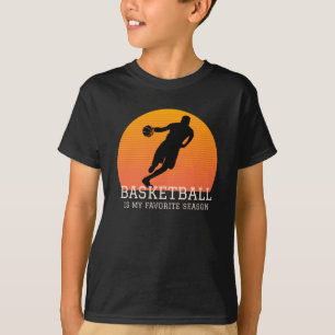 Camiseta El Baloncesto Es Mi Temporada Favorita Retro Sunse