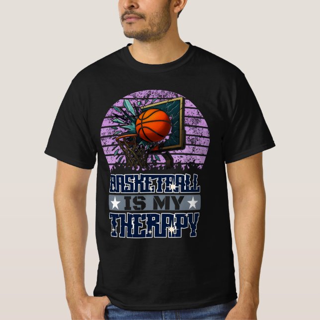 Camiseta el baloncesto es mi terapia (Anverso)