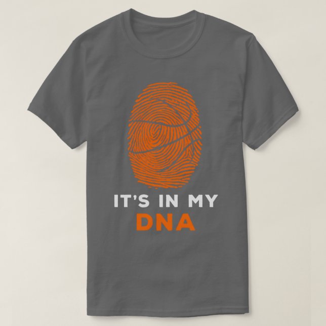 Camiseta El Baloncesto Está En Mi Finger De ADN Hoodie Café (Diseño del anverso)