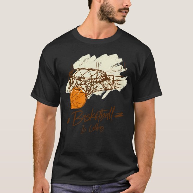 Camiseta El Baloncesto Está Llamando Y Debo Ir (Anverso)
