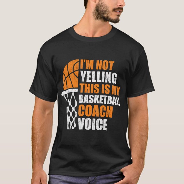 Camiseta El baloncesto no grita mi entrenador divertido de  (Anverso)
