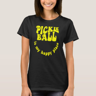Camiseta El Baloncesto Retro Es Mi Lugar Feliz Jugar Al Bal