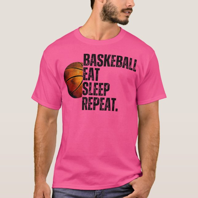 Camiseta El baloncesto se come el sueño de nuevo. (Anverso)