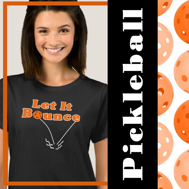 Camiseta El Baloncesto Sirve Dejar Que Golpee El Balón Nara (pickleball two bounce serve rule orange pickleballs)