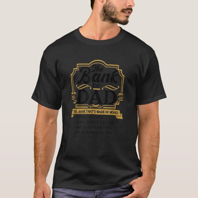 Camiseta El Banco de Papá para los Hombres Día del Padre Fu (Anverso)