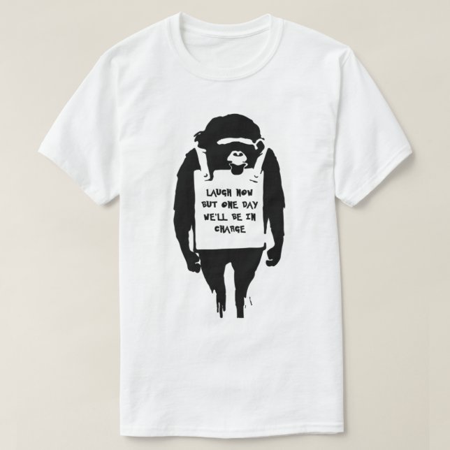 Camiseta el Banksy Laugh Now Tee de CHIVE Men_s , Gbond App (Diseño del anverso)